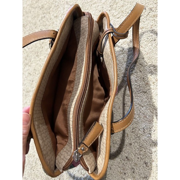 FOSSIL HANDBAG Signature Jacquard & Leather Purse Hand Bag Stripe C24 - Picture 3 of 16